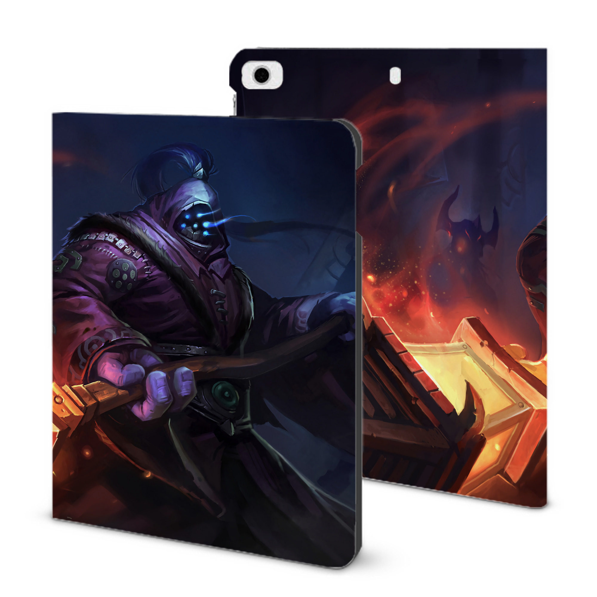 （画像用） リーグ・オブ・レジェンド League of Legends LOL IPad ケース ブック型 PUレザー TPU 耐衝撃 軽量 薄型 ペン収納なし 全面保護 IPad 各モデル対応